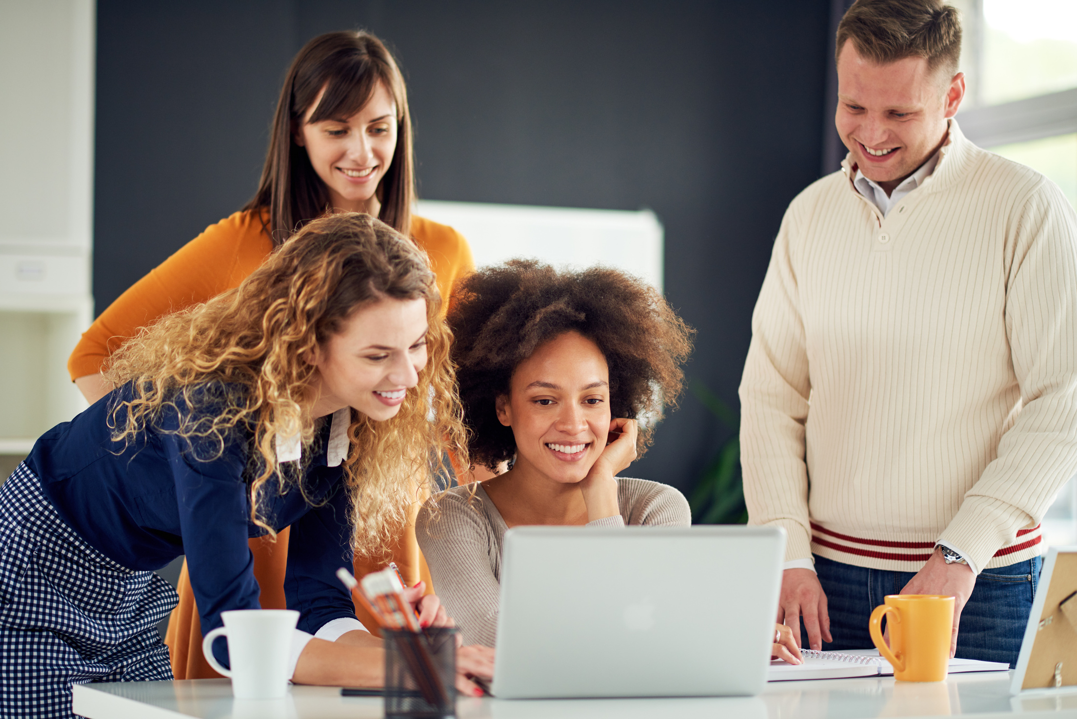 Business people working in modern office